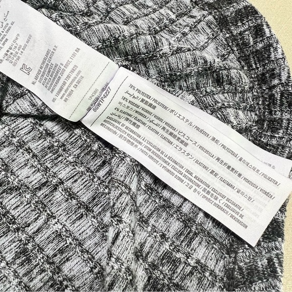 Abercrombie & Fitch Ribbed Short Sleeve Knit Dress Dark Gray & White Size XS - Picture 4 of 10